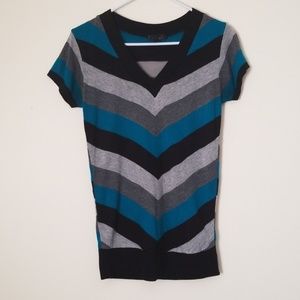 2 for $7 🥳Teal Black Grey Blouse Size S M